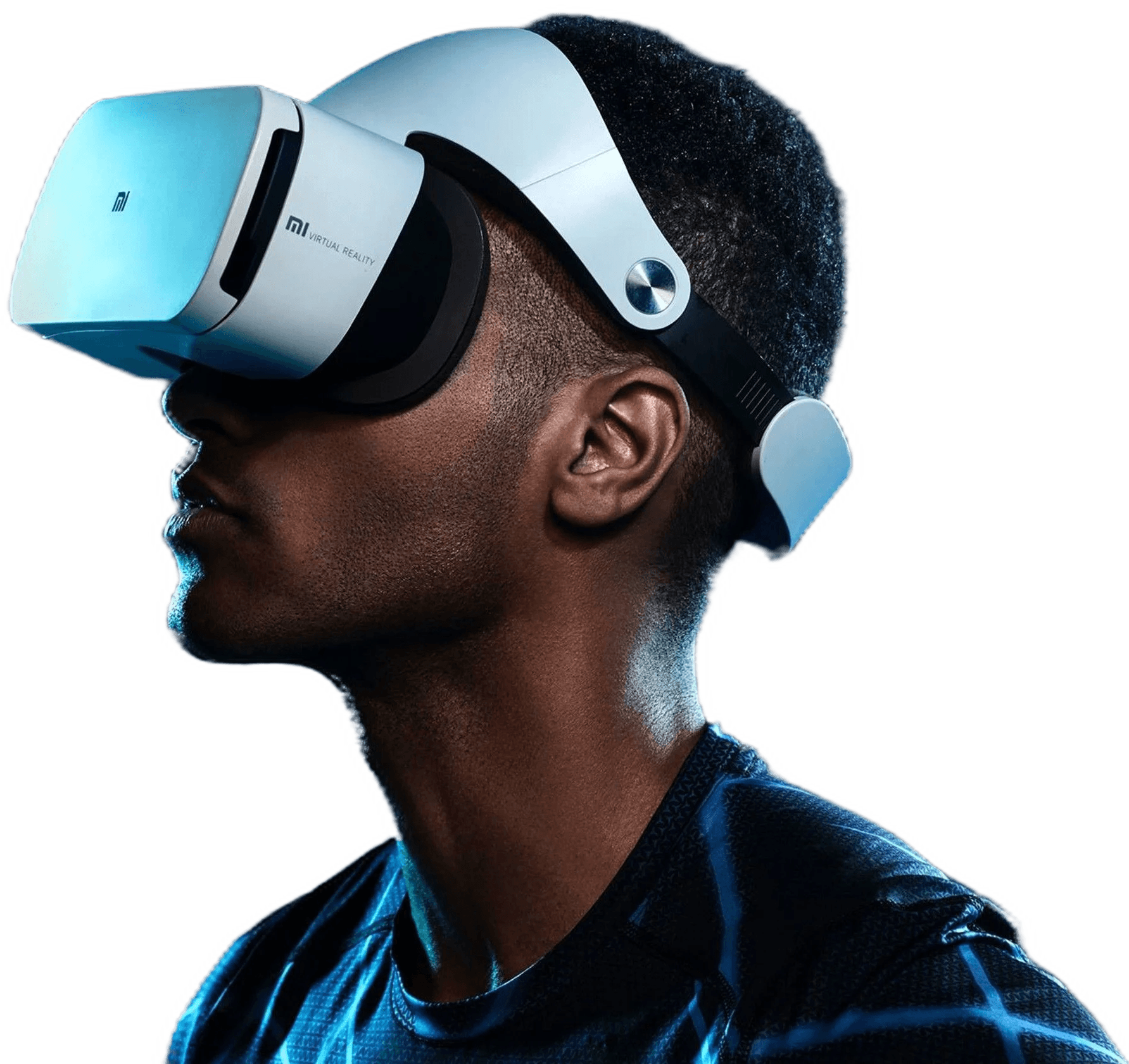 A person wearing vr glasses